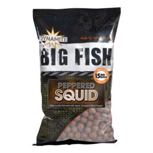 PEPPERED SQUID BOILIES 15MM 1KG