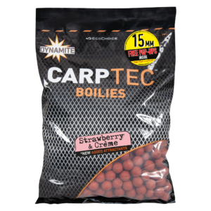 CARPTEC STRAWBERRY & CREME BOILIES 15MM 1.8KG