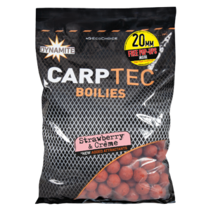 CARPTEC STRAWBERRY & CREME BOILIES 20MM 1.8KG