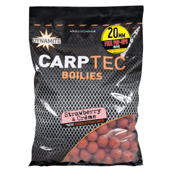 CARPTEC STRAWBERRY & CREME BOILIES 20MM 1.8KG