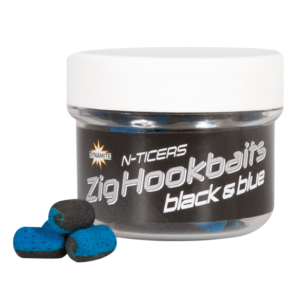 N-TICERS ZIG HOOKBAITS BLACK & BLUE 12X6MM